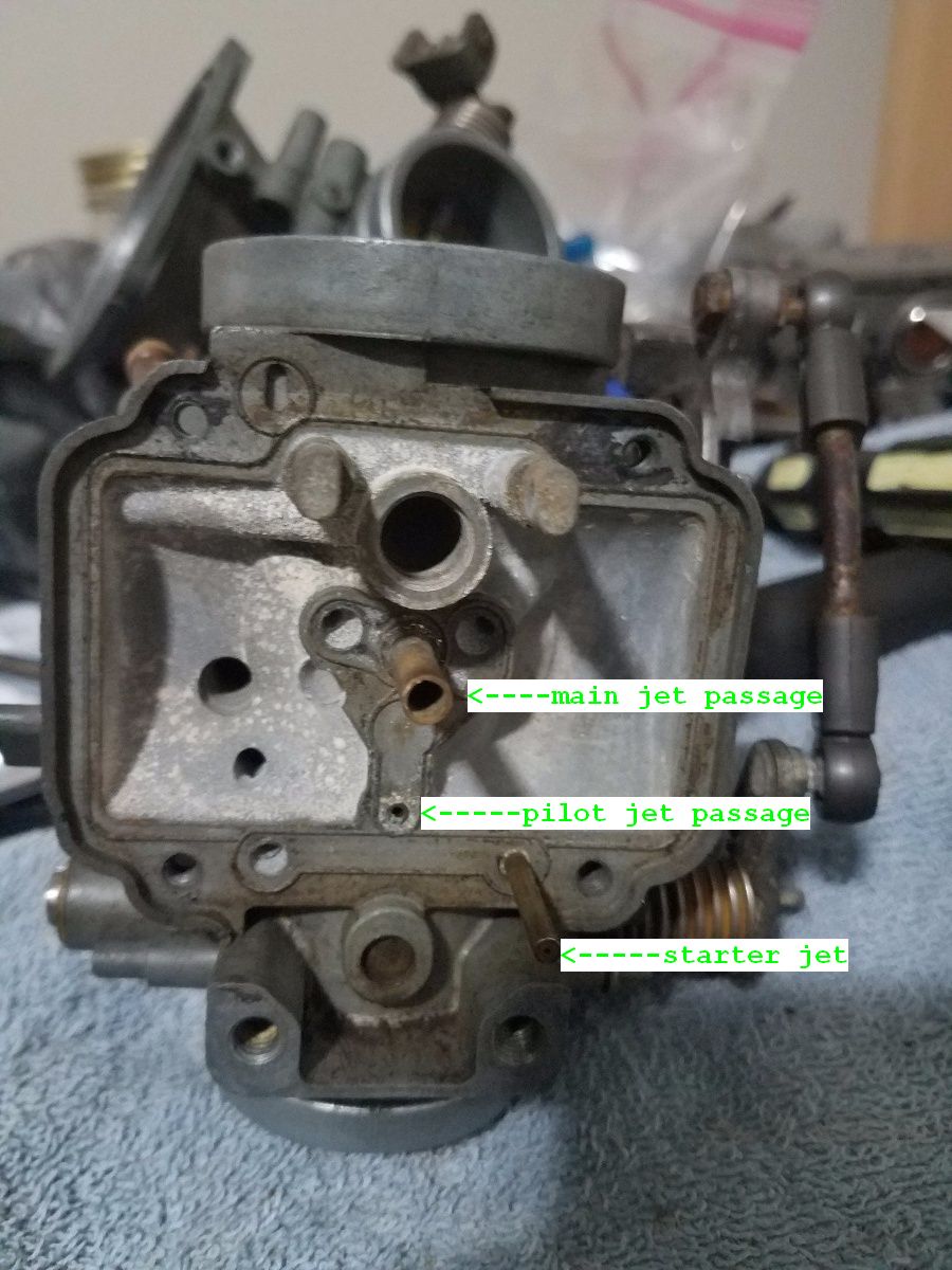 E carb pilot screw locations picture.