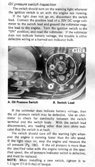 kawasaki oil pressure switch