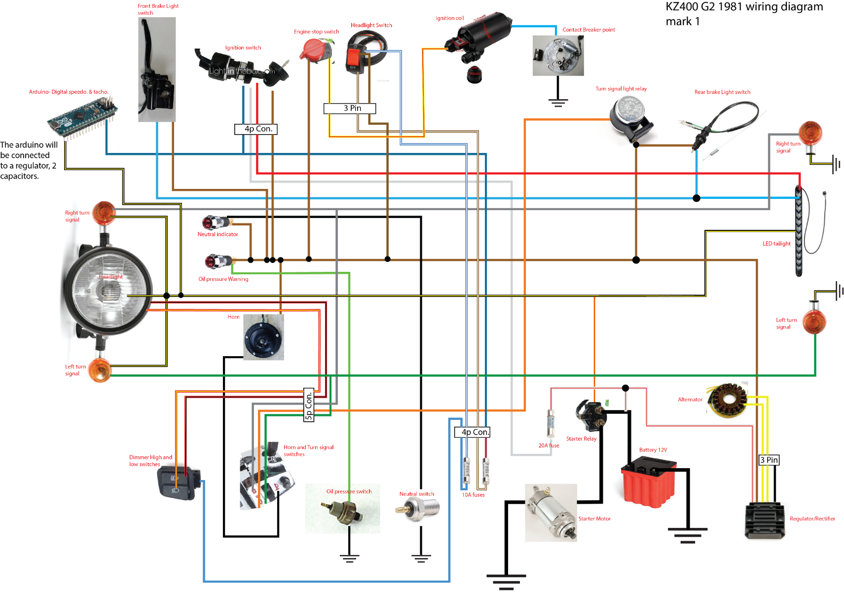 KZ400 harness wiring help - KZRider Forum - KZRider, KZ, Z1 & Z