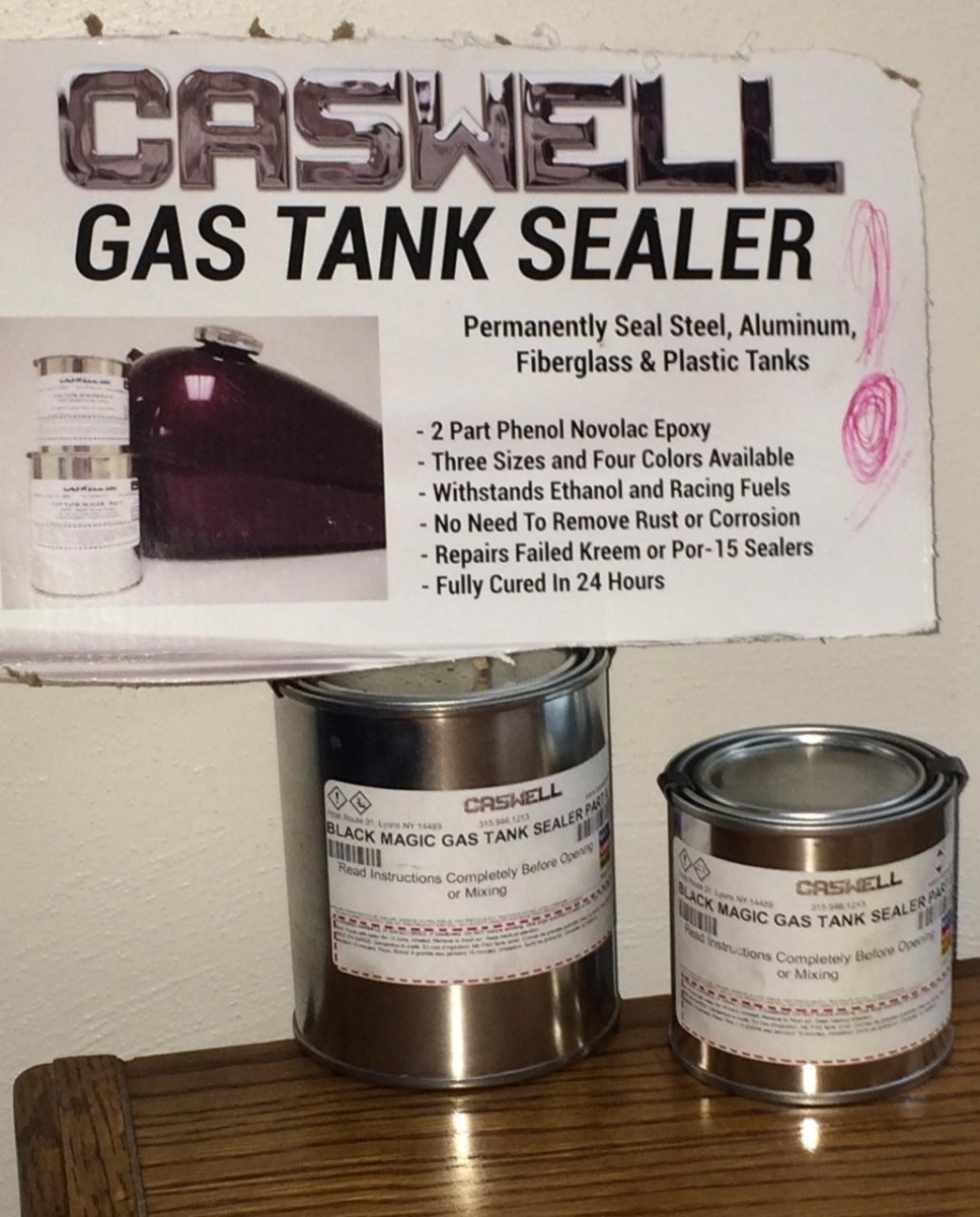 Caswell Gas Tank Sealer repair kit motorcycles 10 gallon steel