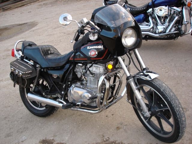 kz440 ltd with cafe style and saddle bags