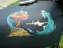 acrylic painted on gas tank