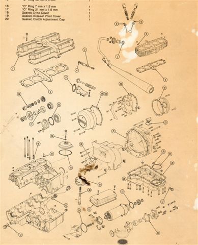 factory kz 650 gasket schematic page