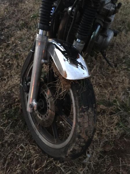 83 kz750 ltd shaft post wreck