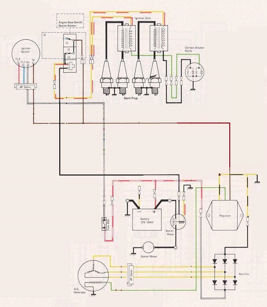 79 kz650 d2 bare bones wiring diagram - KZRider Forum ... kz550 wiring diagram 